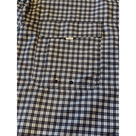 Habit Mens 2XL Blue Plaid Short Sleeve Vented Fishing Shirt Vented Back UPF 40 - Picture 6 of 9
